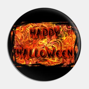 Happy Halloween Abstract Art Pin