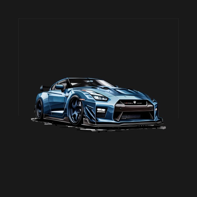 Nissan Gtr r35 Godzlila Car Lover T-Shirt by mrsticky