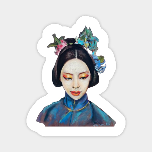 Geisha, japan Magnet by reyhanartstudio