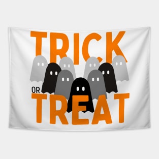 Trick or treat in a darker mode with lots of cute ghosts Tapestry