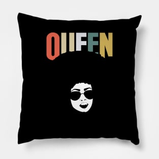 Strong Black Woman Afro Words Art Natural Hair Pillow