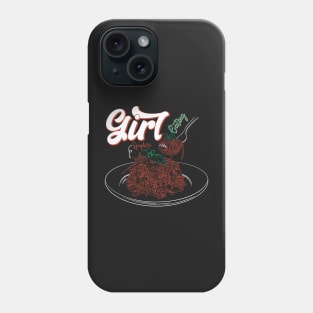 Girl Eating Spaghetti Phone Case