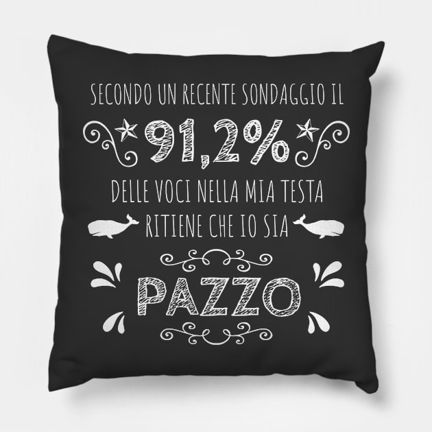 Sondaggio - colori scuri Pillow by andreabaldinazzo