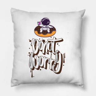 astronaut donut worry Pillow