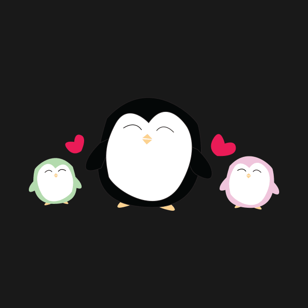 3 happy penguins by eashleigh