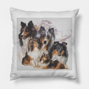 Obedient Shetland Sheepdog Grouping Pillow