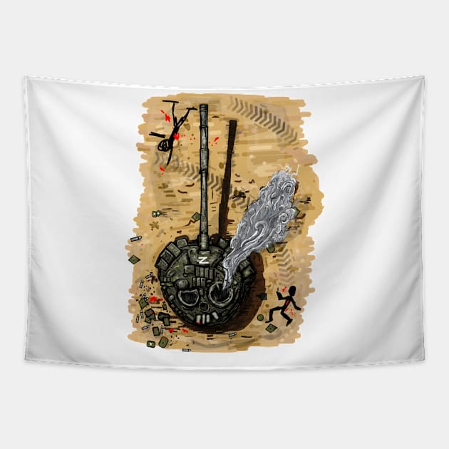 War in Ukraine Tapestry by ComPix