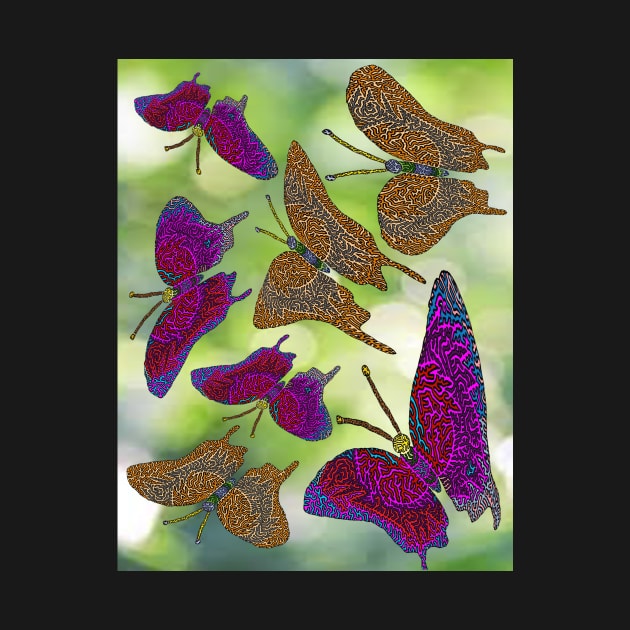 Kaleidoscope of Butterflies by NightserFineArts