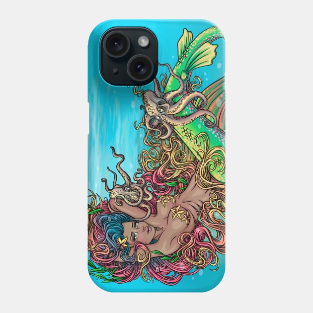 Mermaid Reva Prisma Phone Case by Mei.illustration