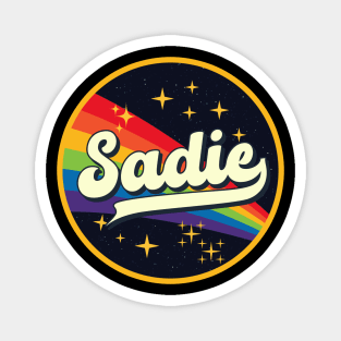 Sadie // Rainbow In Space Vintage Style Magnet