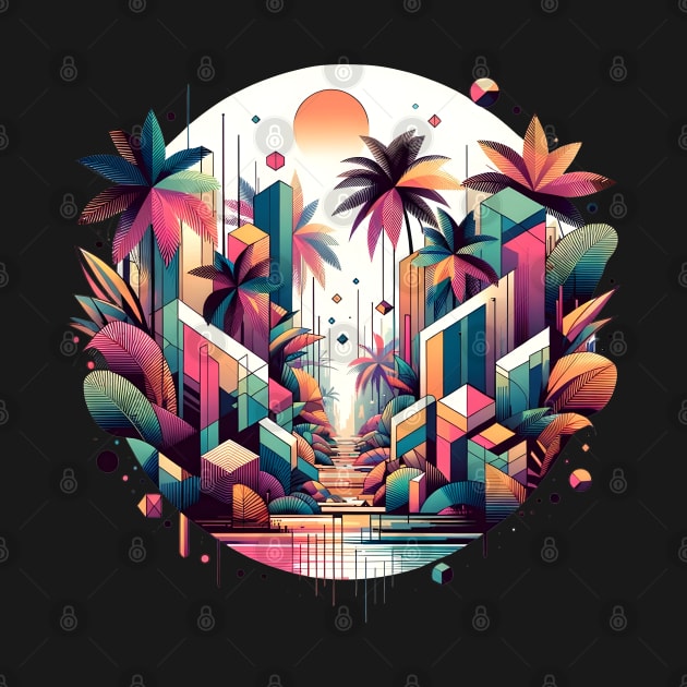 Urban Oasis - Geometric Jungle by The Tee Bizarre