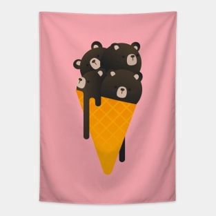 Chocolate Bear Ice Cream Tapestry