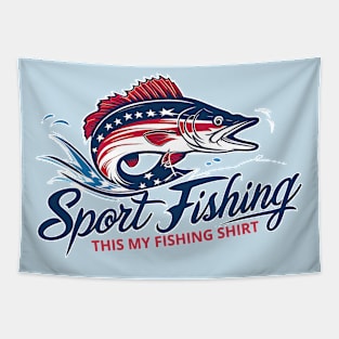 Red, White, and Walleye: Sport Fishing Independence Tapestry