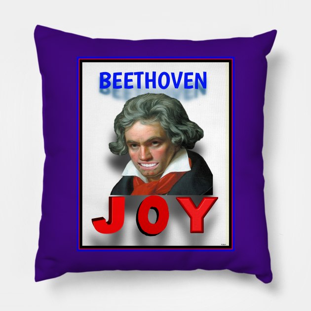 JOY OH JOY BEETHOVEN GUY Pillow by PETER J. KETCHUM ART SHOP