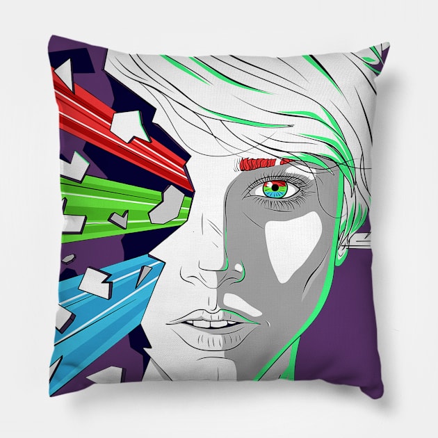 the head is cracking Pillow by ByDesign