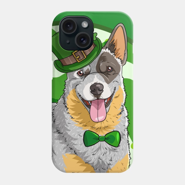 Australian Cattle Dog St Patricks Day Leprechaun Phone Case by Noseking