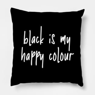 Black  Basic T-Shirt Pillow