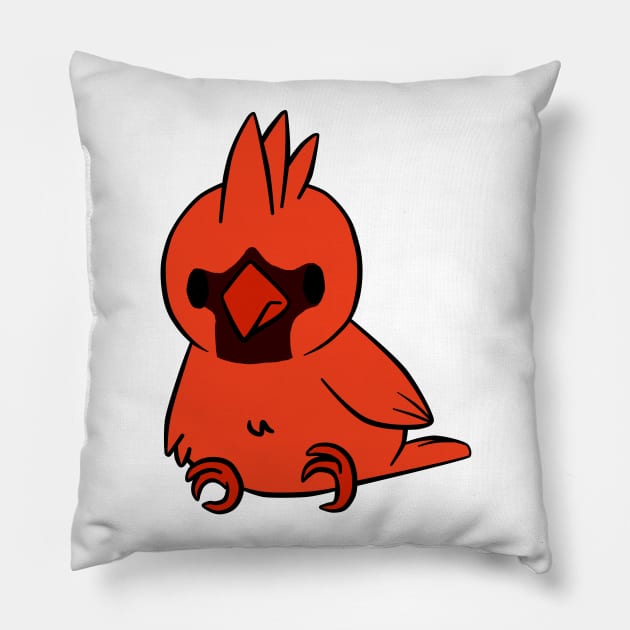 Cardinal Pillow by CreeW