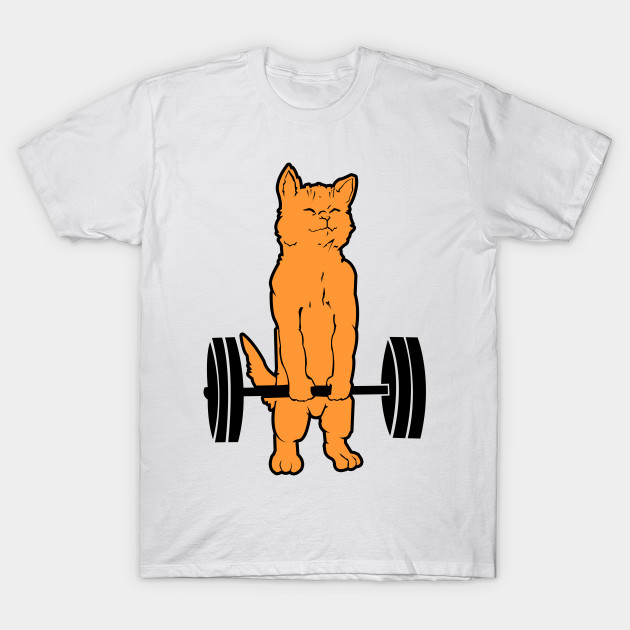 Cat Deadlift Powerlifting Awesome Cats Gym Gift Cat T Shirt