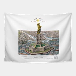 Vintage New York Illustration Tapestry