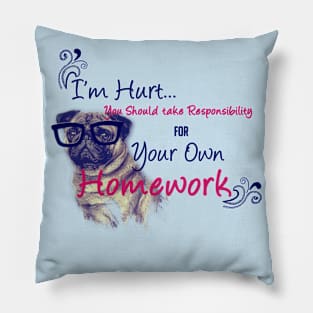 pug lecture Pillow