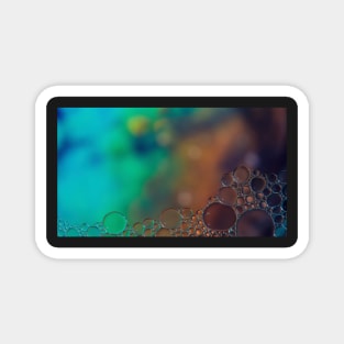 Colorful blurry background, ornament made of soft clear bubbles Magnet