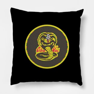 cobra kai logo vintage Pillow