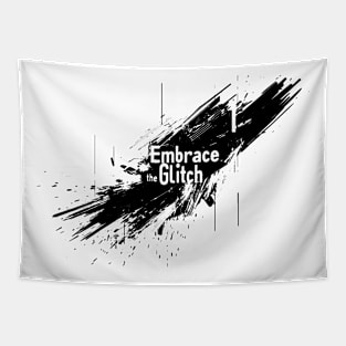 "Embrace the Glitch" vaporwave glitch aesthetic Tapestry