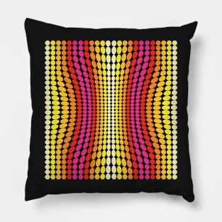 Dots color yellow, orange, red Pillow