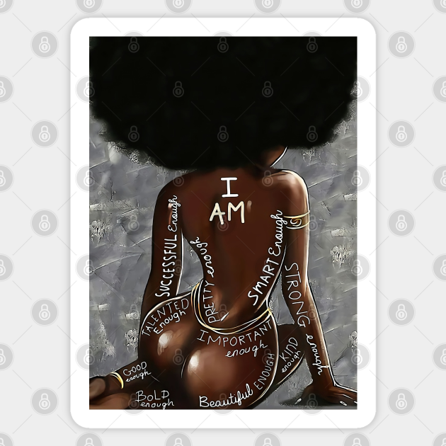 iam black poster art - Black - Sticker