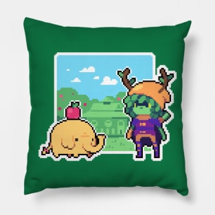 Tree Trunks and Huntress Wizard Pillow