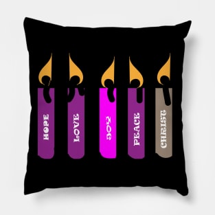 Advent Candles Pillow