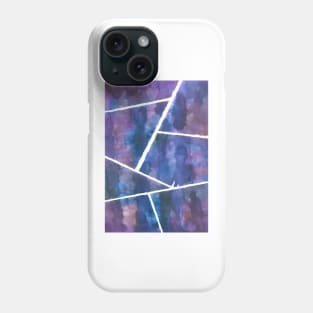 purple watercolour geometric Phone Case