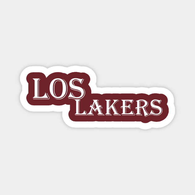 los lakers simple Magnet by MAU_Design