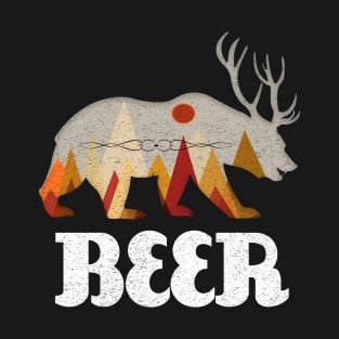 BEAR DEER FUNNY BEER T-Shirt