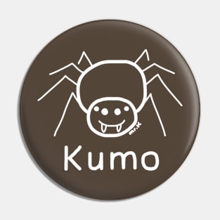 Kumo (Spider) Japanese design in white Pin