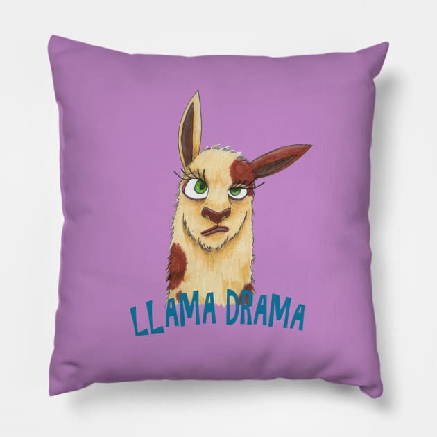 Llama Drama Pillow by gaz420