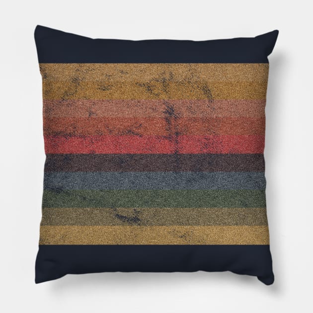 13th Doctor Stripe Rainbow Pillow by Pinkazoid