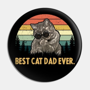 Best Cat Dad Ever Funny Cat Pin