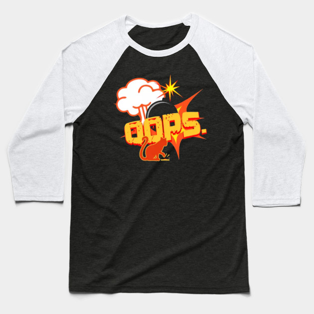 Cat Explosion Red Button Bomb Funny Gift Fs8 T Shirt Cat Explosion Red Button Bomb Funny Gif Baseball T Shirt Teepublic