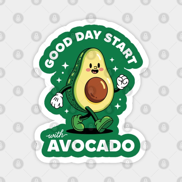 Good Day Start with Avocado Magnet by enrynz