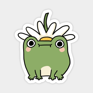 Frog with flower hat Magnet