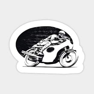 vintage distressed cafe racer Magnet