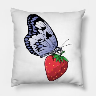 Butterfly Strawberry Pillow