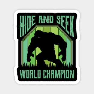 Bigfoot Hide and Seek World Champion Sasquatch Magnet