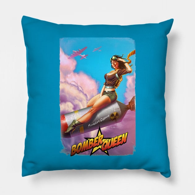 Bomber Queen Pillow by Valzonline