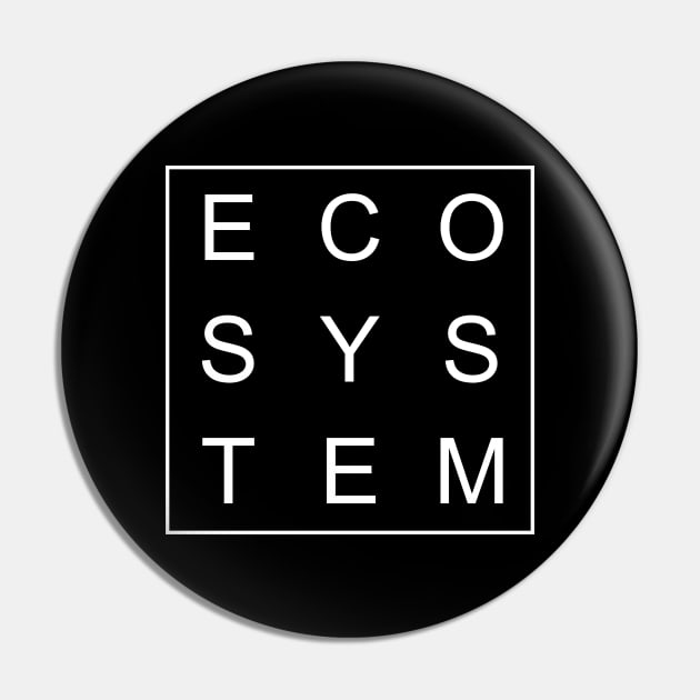 simple and minimalist design of ecosystem white word Pin by Typography Dose