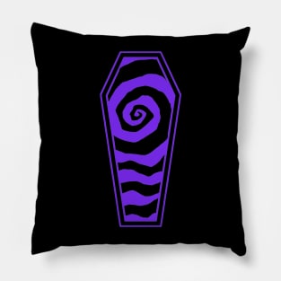 Purple Coffin Swirl Pillow