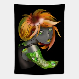 Dark elf girl with ginger hair Tapestry