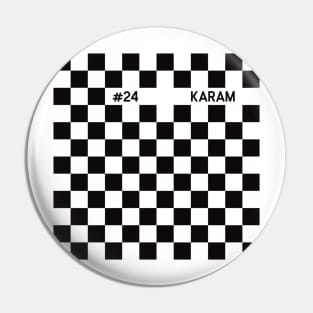 Sage Karam Racing Flag Pin